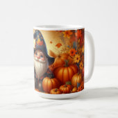 Herfstthema met gnoom en pompoenen koffiemok (Voorkant rechts)