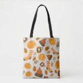 Herfstthema Naadloze Tegel Pattern Tote Bag (Voorkant)