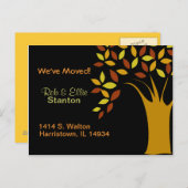 Herfstthema nieuwe thuisaankondiging aankondigingskaart (Voorkant / Achterkant)