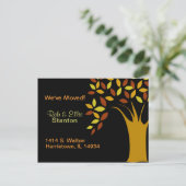 Herfstthema nieuwe thuisaankondiging aankondigingskaart (Staand voorkant)