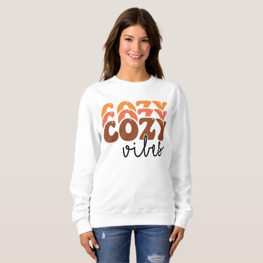 HERFSTTHEMA RETRO HERFST COZY VIBES TRUI (Voorkant volledig)