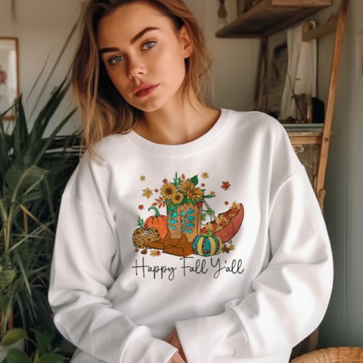 HERFSTTHEMA RETRO WESTERN HAPPY HERFST Y'ALL TRUI