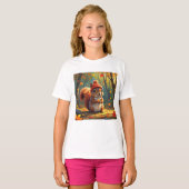 Herfstthema T-shirt | Herfst eekhoorn (Voorkant volledig)