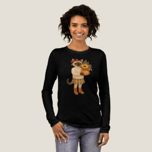 Herfstthema Thanksgiving met Cat Tri-Blend Shirt