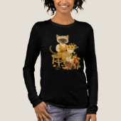 Herfstthema Thanksgiving met Cat Tri-Blend Shirt (Voorkant)