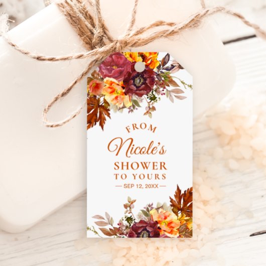 Herfstthema Van Mijn Bruiloft Aansluitend Bij Jouw Cadeaulabel