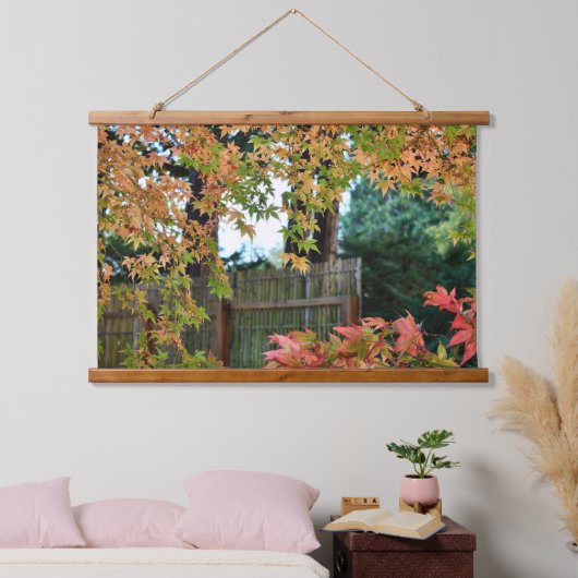 Herfsttijd bladkleuren hangend wandkleed (Slaapkamer)