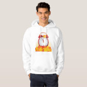 Herfsttijd verandering herfstbladeren en retro klo hoodie (Voorkant volledig)