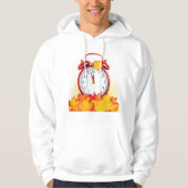 Herfsttijd verandering herfstbladeren en retro klo hoodie (Voorkant)