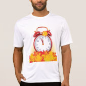 Herfsttijd verandering herfstbladeren en retro klo t-shirt (Voorkant)