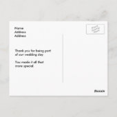 Herfsttinten Groen Geel Bedankt Bruiloft Briefkaar Briefkaart (Achterkant)