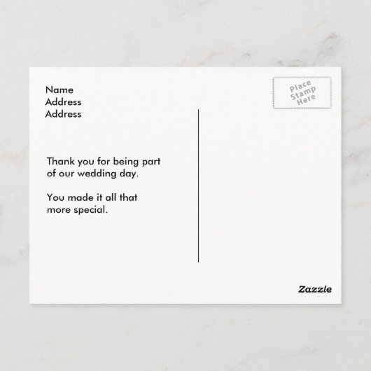 Herfsttinten Groen Geel Bedankt Bruiloft Briefkaar Briefkaart (Achterkant)