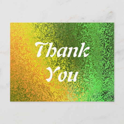 Herfsttinten Groen Geel Bedankt Bruiloft Briefkaar Briefkaart (Voorkant)