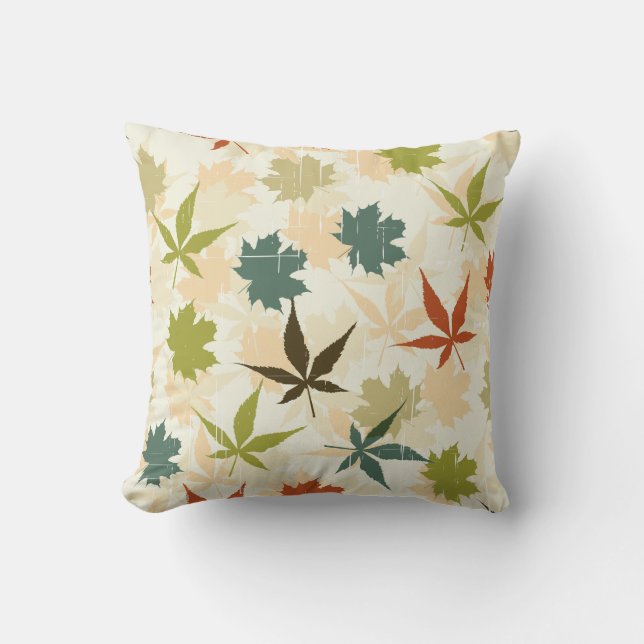 Herfsttinten in Blauwgroen roestgroen Sierkussen (Voorkant)