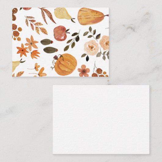 Herfsttinten Notitiekaart Notitiekaartje (Voorkant / Achterkant)