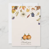 Herfsttinten Pompoen Specerijen Bedankkaart (Voorkant)