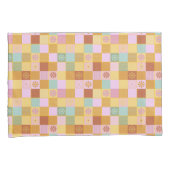 Herfsttinten quiltblokken kussensloop (Voorkant-Rechts)