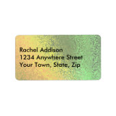 Herfsttinten van Groene & Gele LG-Adresetiketten Etiket (Voorkant)