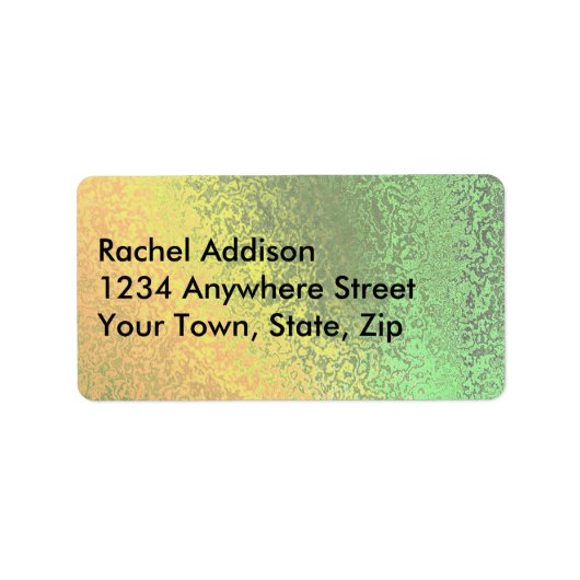 Herfsttinten van Groene & Gele LG-Adresetiketten Etiket (Voorkant)