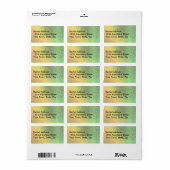 Herfsttinten van Groene & Gele LG-Adresetiketten Etiket (Full Sheet)