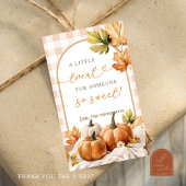 Herfsttraktatie voor iemand Pumpkin Gift Label Cadeaulabel