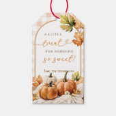Herfsttraktatie voor iemand Pumpkin Gift Label Cadeaulabel (Voorkant)