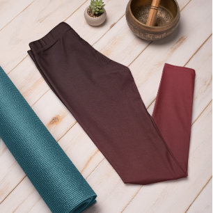 Herfsttrend Kleur Crimson Red Ombre Leggings