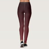 Herfsttrend Kleur Crimson Red Ombre Leggings (Achterkant)