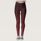 Herfsttrend Kleur Crimson Red Ombre Leggings (Voorkant)