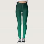 Herfsttrend Kleur Jade Green Ombre Leggings (Voorkant)