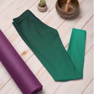 Herfsttrend Kleur Jade Green Ombre Leggings