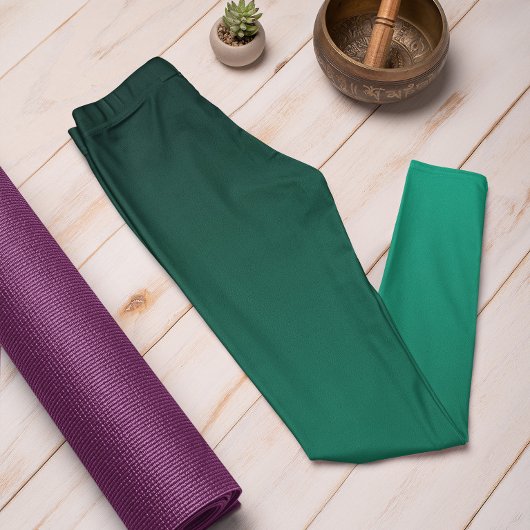 Herfsttrend Kleur Jade Green Ombre Leggings