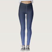 Herfsttrend Kleur Jewel Blue Ombre Leggings (Voorkant)