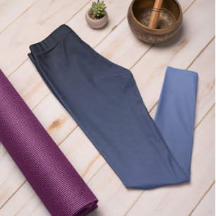 Herfsttrend Kleur Jewel Blue Ombre Leggings