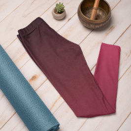 Herfsttrend Kleur Levendige Magenta Ombre Leggings