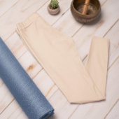 Herfsttrend Kleur Perzik Blush Solid Leggings