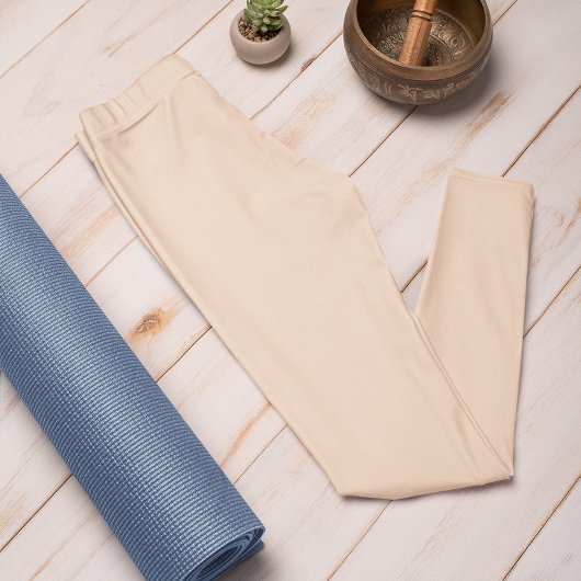 Herfsttrend Kleur Perzik Blush Solid Leggings