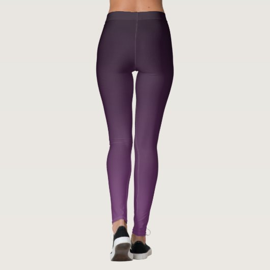 Herfsttrend Kleur Pruim Paarse Ombre Leggings (Achterkant)