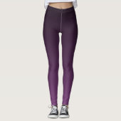 Herfsttrend Kleur Pruim Paarse Ombre Leggings (Voorkant)