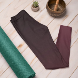 Herfsttrend Kleur Rode Wijn Ombre Leggings