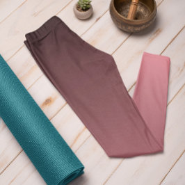 Herfsttrend Kleur Watermeloen Roze Ombre Leggings