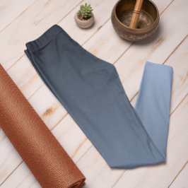 Herfsttrend Kleurpoeder Blauw Ombre Leggings