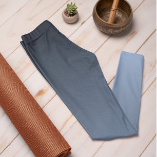 Herfsttrend Kleurpoeder Blauw Ombre Leggings