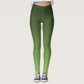 Herfsttrendkleur Kiwi Green Ombre Leggings (Voorkant)