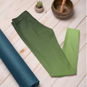 Herfsttrendkleur Kiwi Green Ombre Leggings