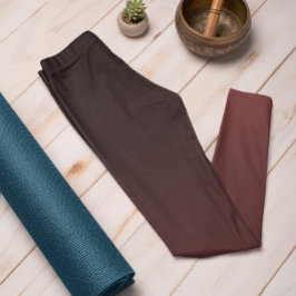 Herfsttrendkleur Mahonie Bruin Ombre Leggings