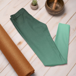 Herfsttrendkleur Minty Green Ombre Leggings