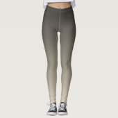 Herfsttrendkleur Natuurlijke Beige Ombre Leggings (Voorkant)