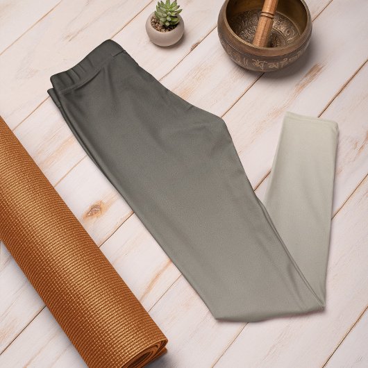 Herfsttrendkleur Natuurlijke Beige Ombre Leggings