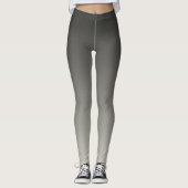 Herfsttrendkleur Silver Grey Ombre Leggings (Voorkant)